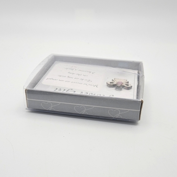 ๐๏ธ FREE ADD ON RUSS Flower Girl Keepsake Pin New Old Stock Pink Crystal - Picture 3 of 7